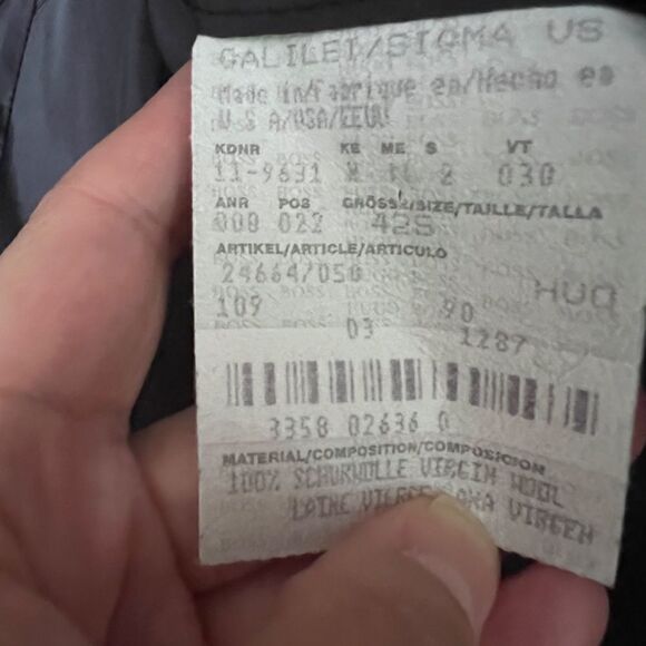 EUC Hugo Boss Charcoal Gray Classic‎ Wool Blazer Sport Coat Size 42S 42 Short - Picture 6 of 7